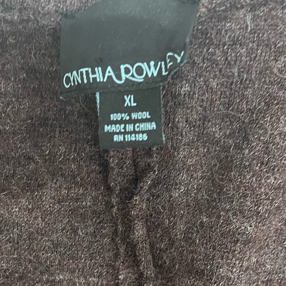 100% wool Cynthia Rowley Womens Ruffle Tie Waist Wool cardigan - Picture 3 of 4